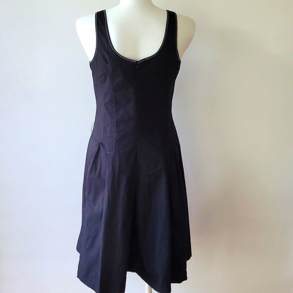 Cue Size 10 black 100% cotton dress - Picture 4 of 9